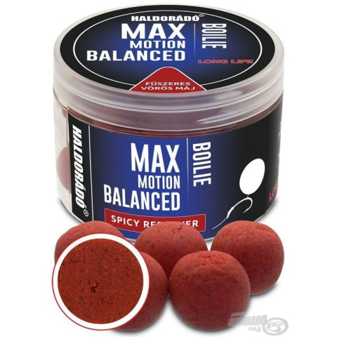 Kulki proteinowe Haldorado Max Motion Balanced Boilie 20mm Pikantna Czerwona Wątroba