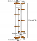 Kwietnik stojący regał na kwiaty biały do domu loft 120cm wysoki