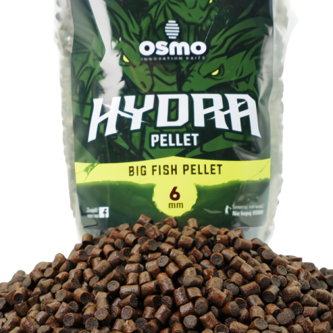 Pellet zanętowy OSMO BIG FISH HYDRA PELLET 6mm - 800g ciemny